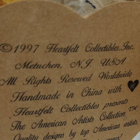 1997 Heartfelt Collectibles Bear 12"L Movable Arms & Legs Plush Stuffed Animal - Picture 11 of 12